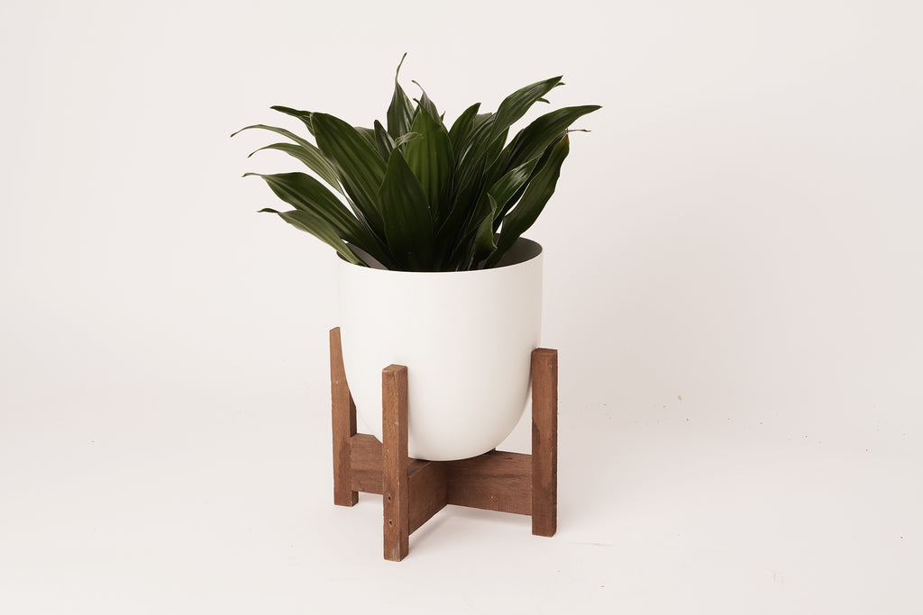wood base planter