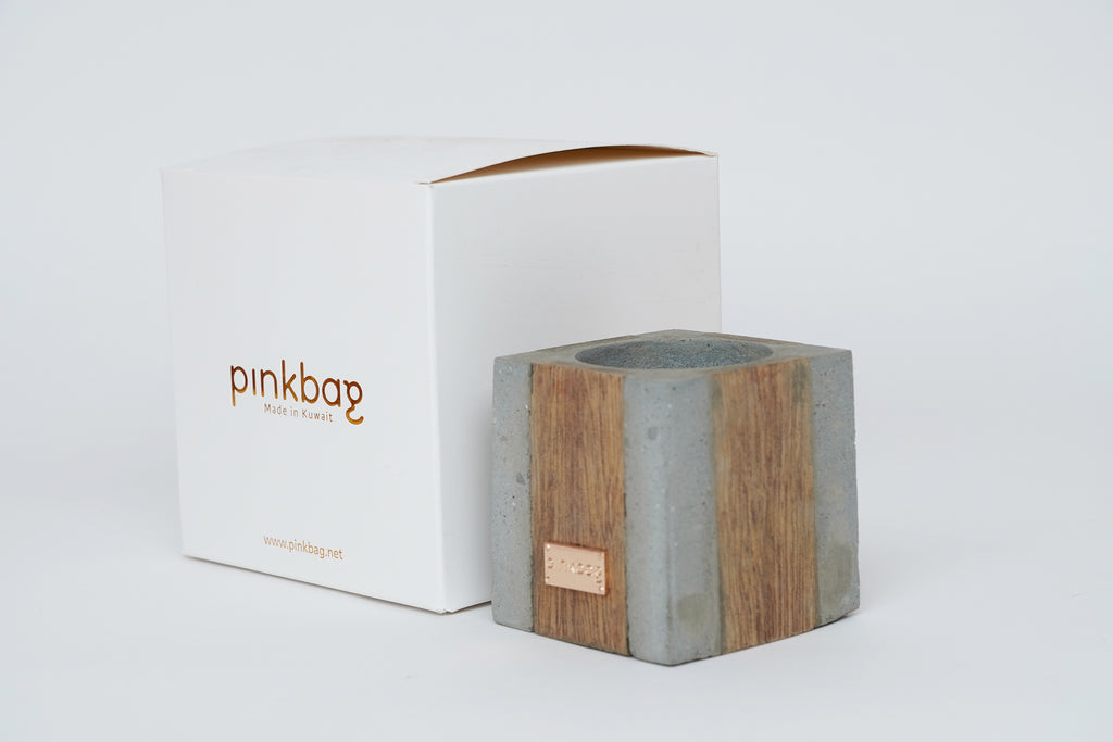 4D wood|concrete GIFT | pink