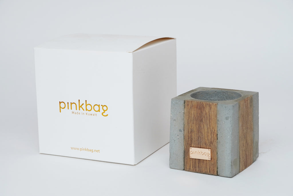4D wood|concrete GIFT | pink