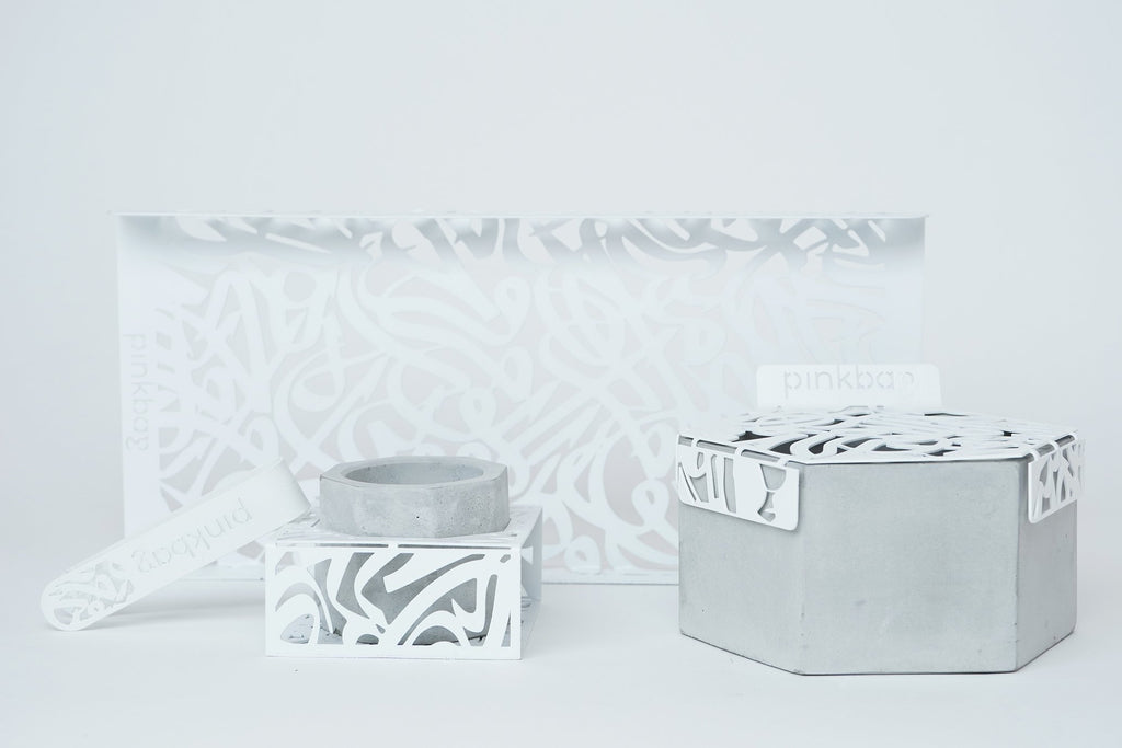 HARF mubkhar set | white