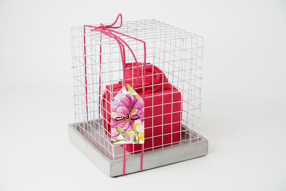 concret|white net| fabric wrapping