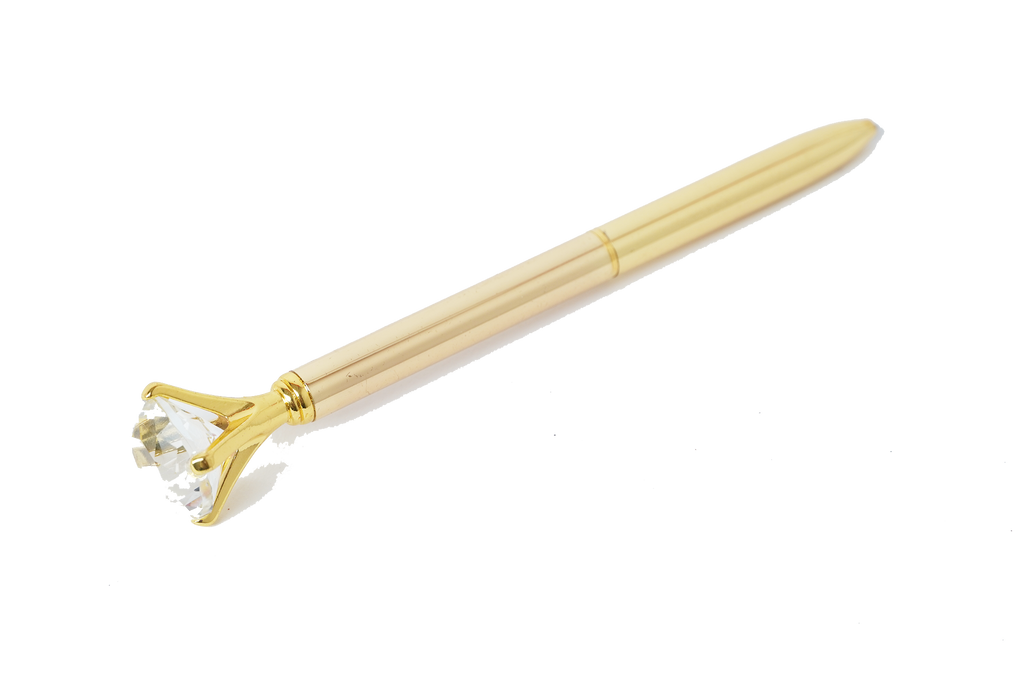 crystal pen | gold