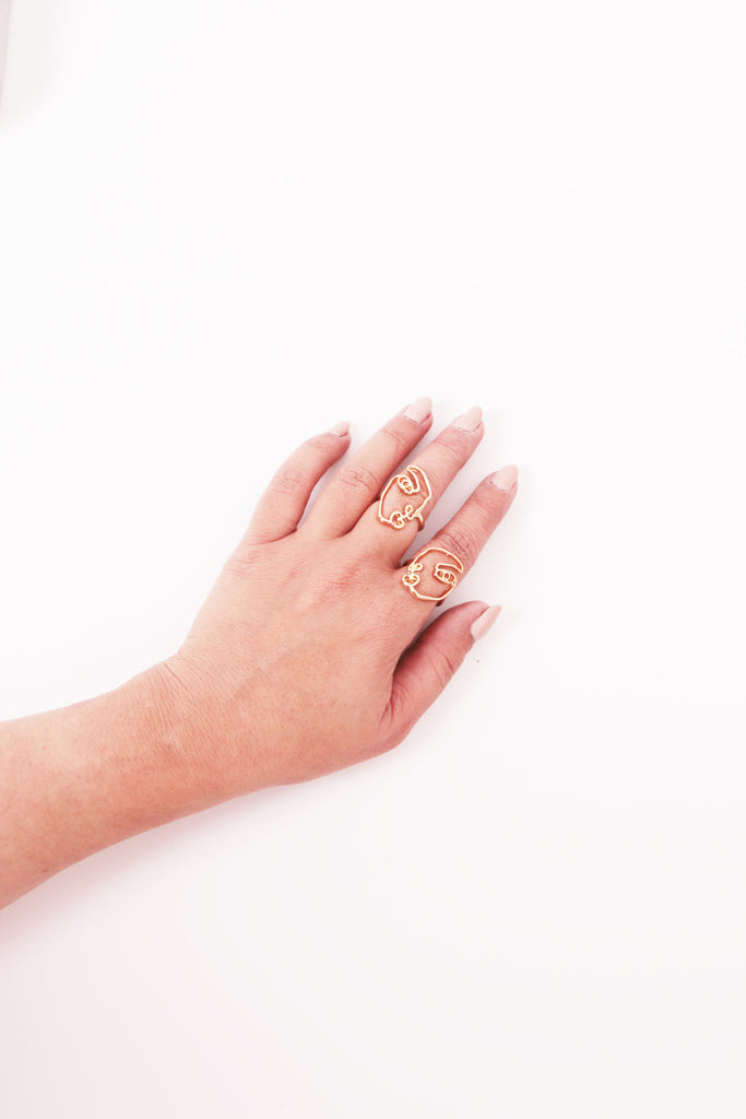 face abstract ringS SET