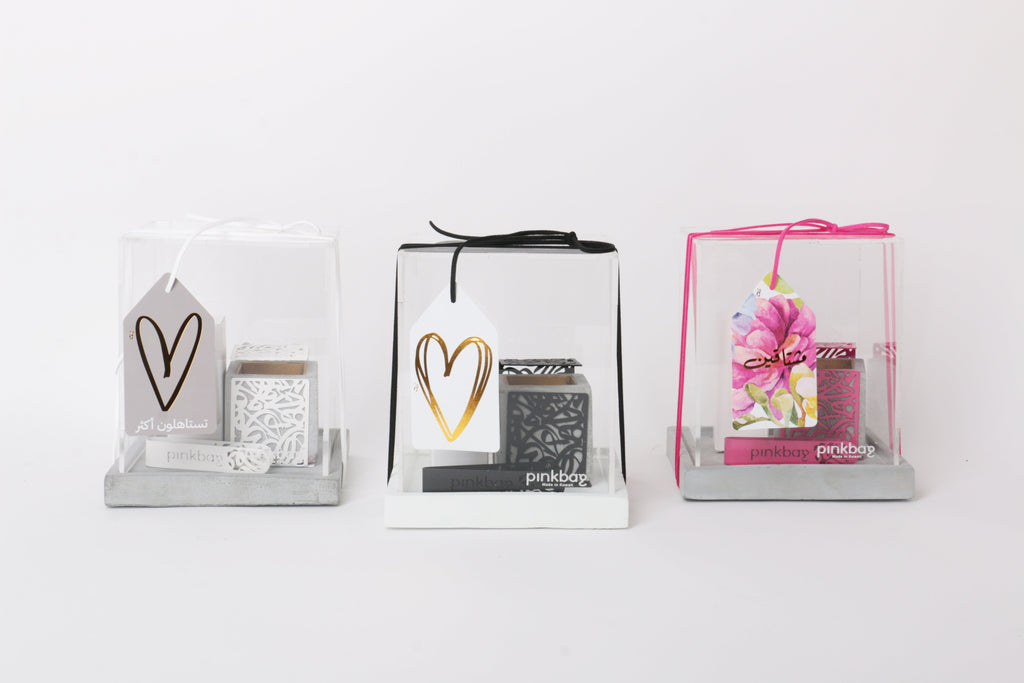 Colored slider mubkhar gift  with acrylic box