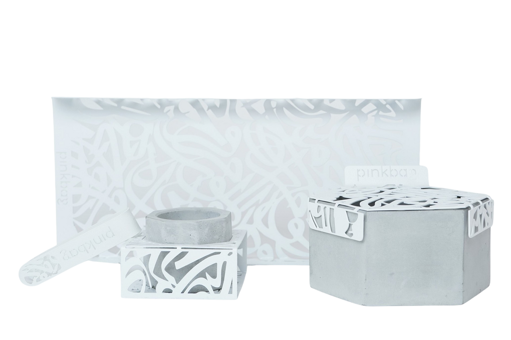 HARF mubkhar set | white