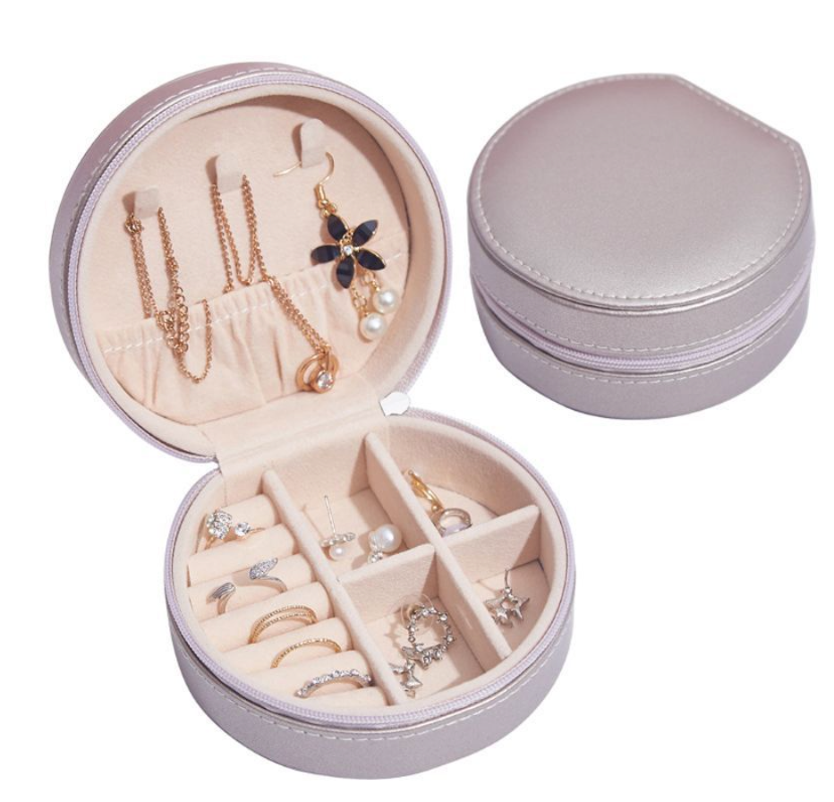 Round Travel Jewelry Case