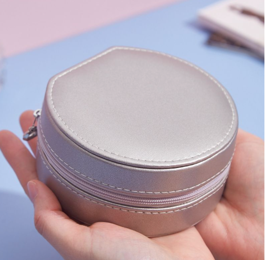 Round Travel Jewelry Case