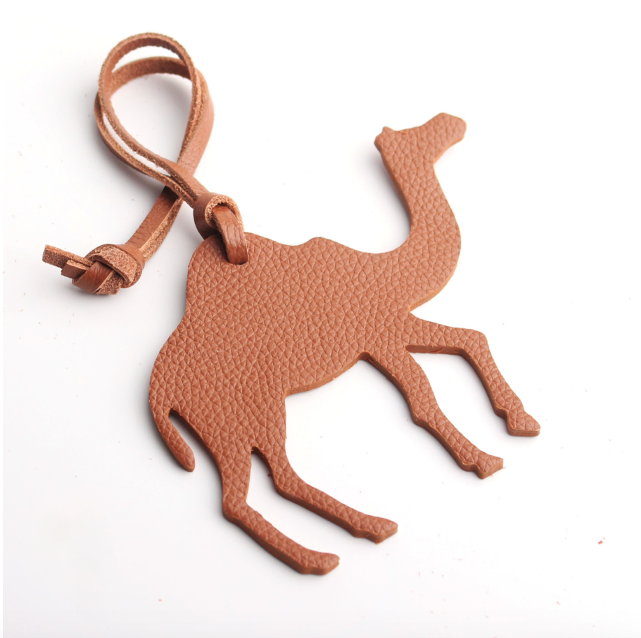 Genuine Leather Camel charm