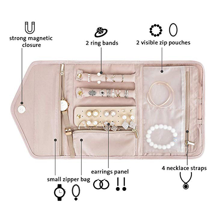 Travel Jewelry Organizer Roll