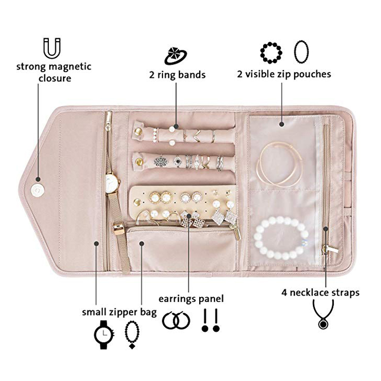 Travel Jewelry Organizer Roll