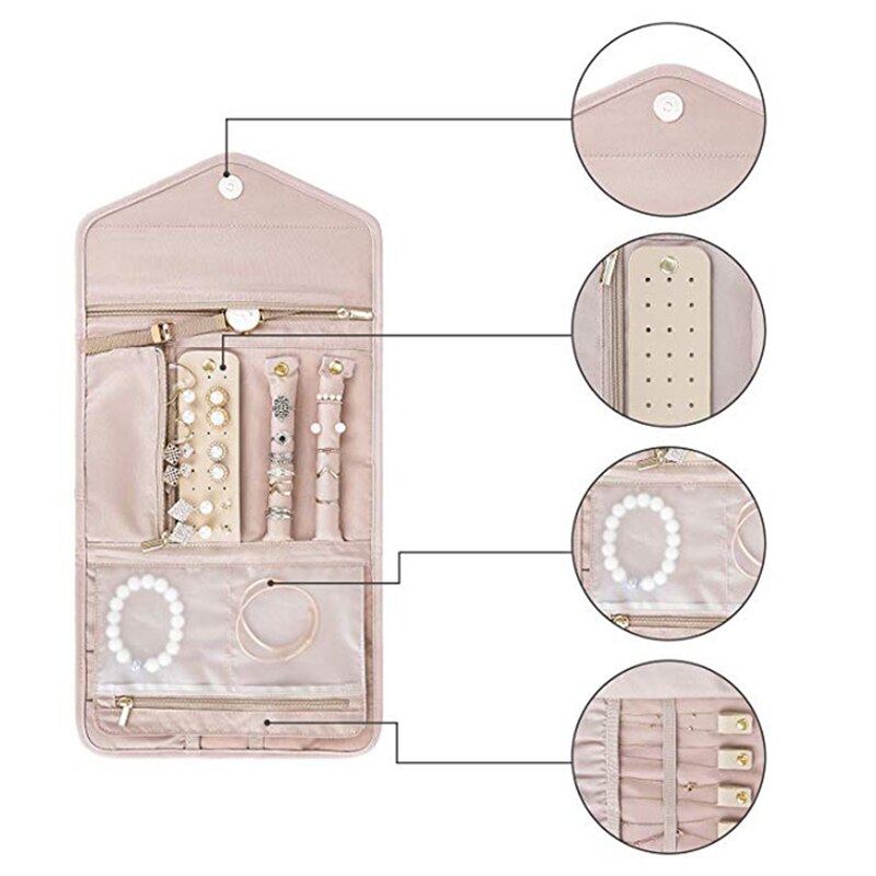 Travel Jewelry Organizer Roll