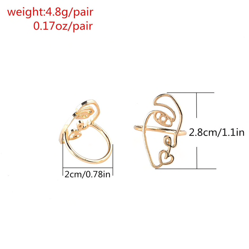 face abstract ringS SET