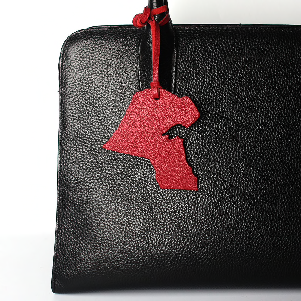 Genuine Leather Kuwait Map charm
