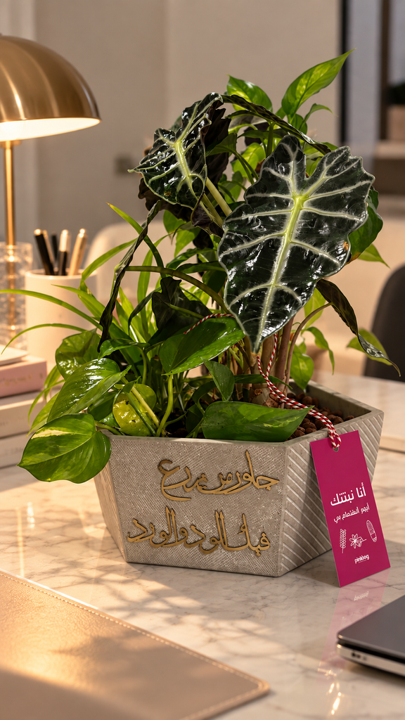 LARGE concrete planter جاور من يزرع فيك الود و الورد