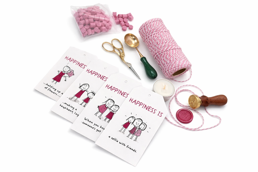 Wax and tags set اختر الحرف