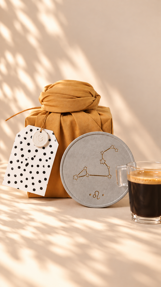 horoscope concrete coaster and espresso cup