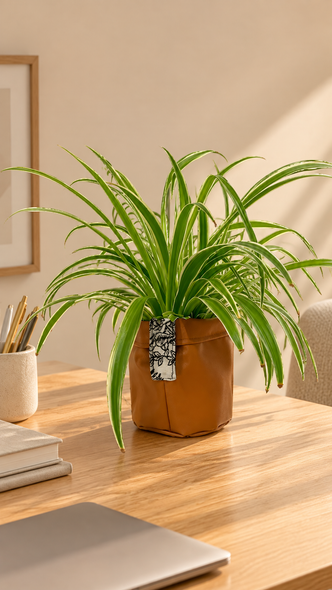 teacher set| plant leather pot