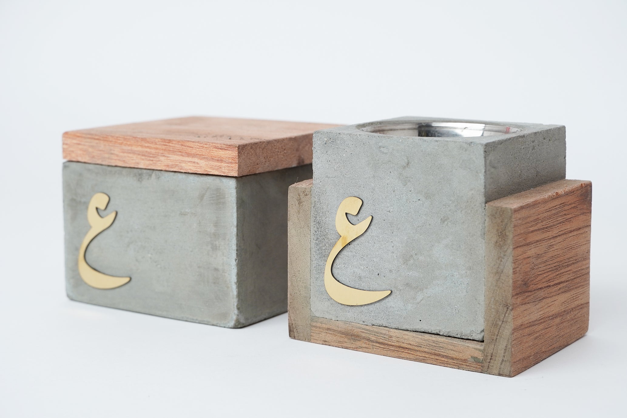 wood|concrete mubkhar set | letters