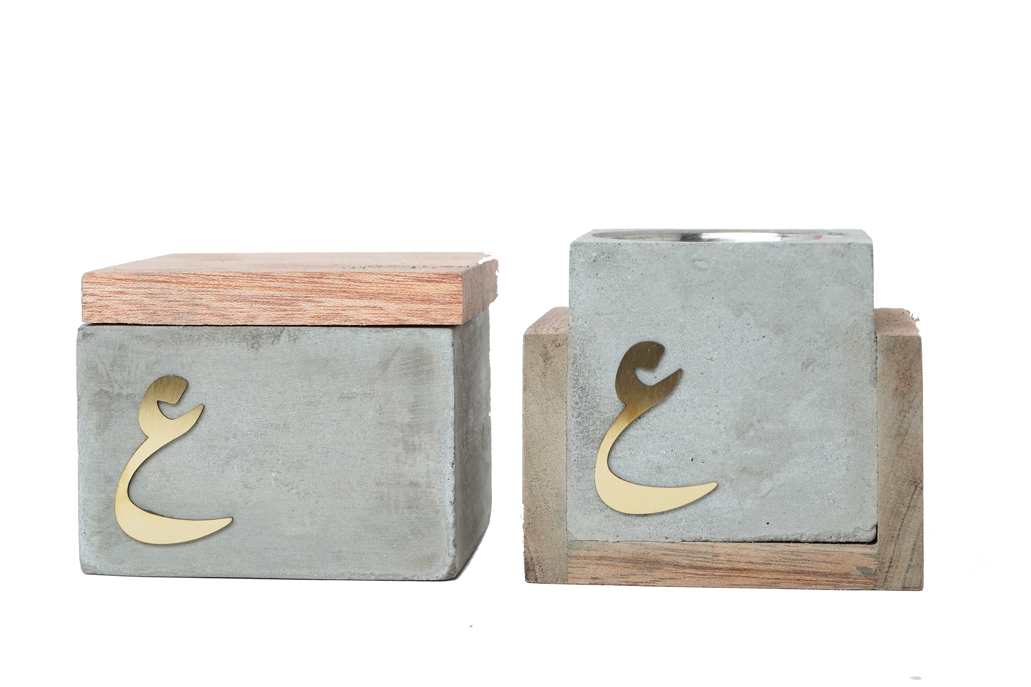 wood|concrete mubkhar set | letters