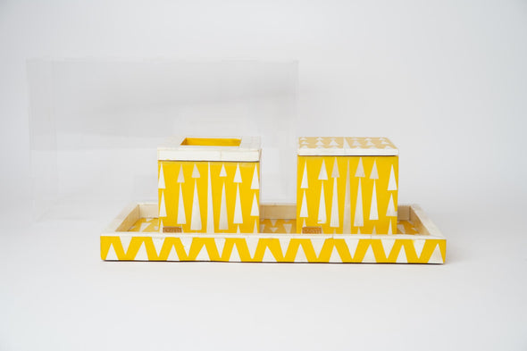 Triangles mubkhar set  | yellow