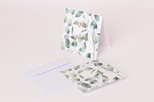 TMS Card customize green leaves