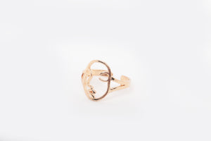 face abstract ring