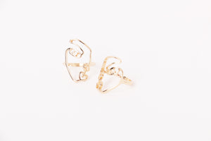 face abstract ringS SET
