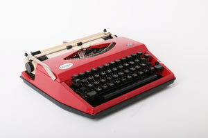 type writer - red