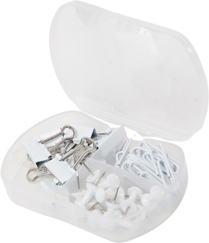 clips and pins set | white