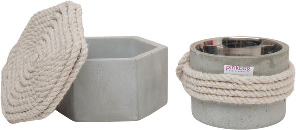 Round natural thread Mubkhar set