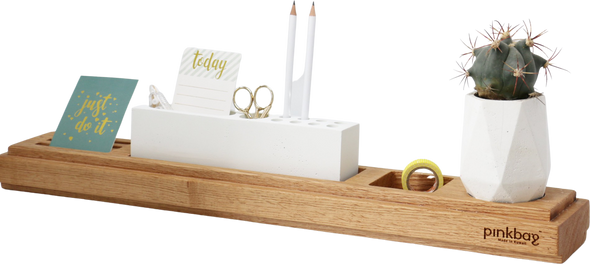 office set 1 | concrete/wood | white