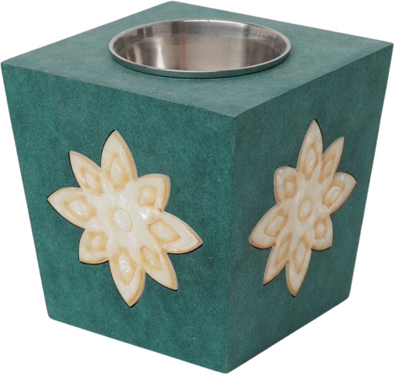 White Deniz 004 : wood mubkhar | green