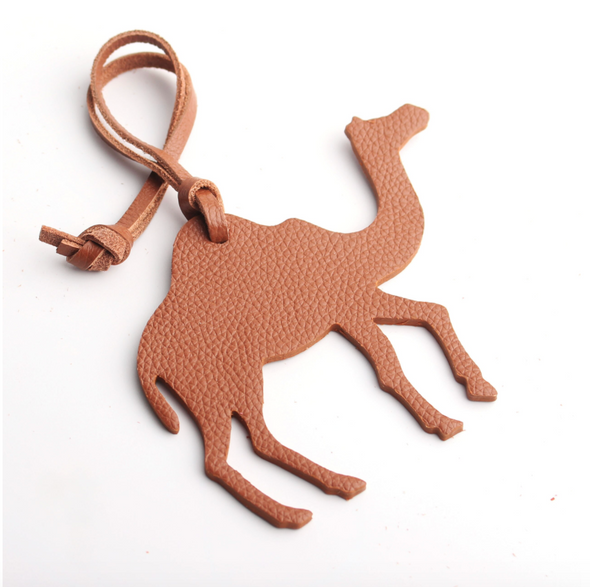 Genuine Leather Camel charm